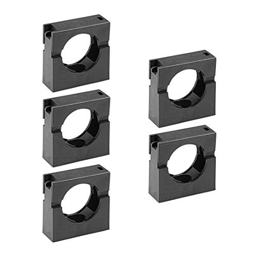 uxcell Corrugated Tube Holder AD28.5 Plastic Mounting Bracket Pipe Clamp Clips with Double Struts 5Pcs
