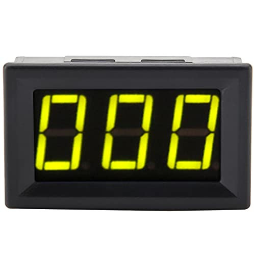 Ammeter- 3 Digits LED Digital Ammeter- Ampere Meter Current Meter Panel Micro-Adjustment DC 0-1A with Strong Anti-interference Ability-yellow-