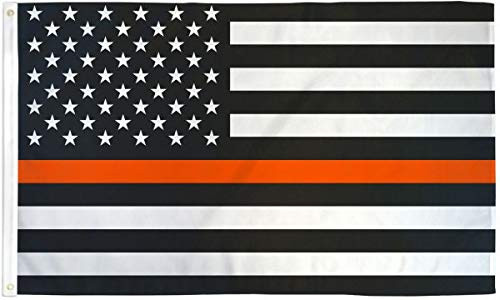 Thin Orange Line American Flag 100D - 2x3' Flag - Support Search  and  Rescue Teams