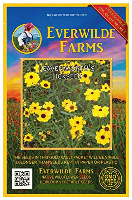 Everwilde Farms - 1000 Leavenworth's Tickseed Native Wildflower Seeds - Gold Vault Jumbo Seed Packet Everwilde Farms - 1000 Leavenworth's Tickseed Native Wildflower Seeds - Gold Vault Jumbo Seed Packet