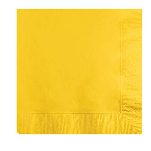School Bus Yellow Beverage Napkins 3 ply- 150 ct