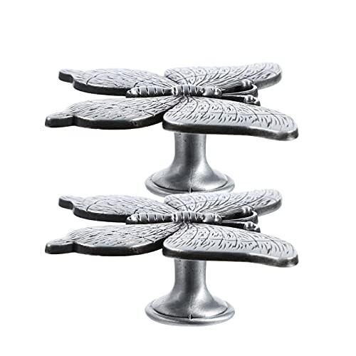 DOITOOL 2pcs Kitchen Cabinet Knobs Pull Handle Metal Butterfly Knobs Zinc Knobs Drawer Pulls Cabinet Door Knobs for Dresser Drawers