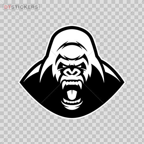 Stickers Decal Angry Gorilla Ape Head Car Window Jet Ski 5 X 4.37 in.