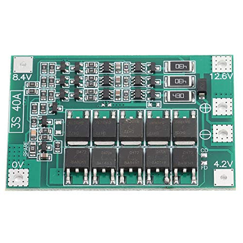 Lithium Battery Protection Board- 3S 12V 40A Lithium Battery Protection Board BMS PCB Board with Balance Charging