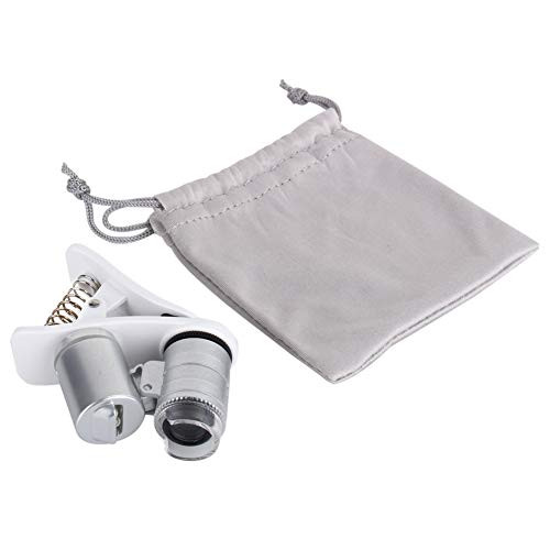 Magnifier 60X Magnifying Glass Mobile Phone Lens Camera LED Microscope Magnifier with Clip For phone