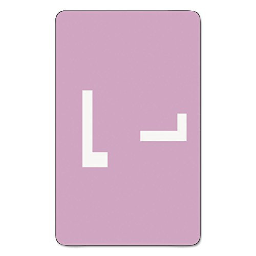 Smead 67182 Alpha-Z Color-Coded Labels- Letter L- Lavender- 100 Labels/Pack