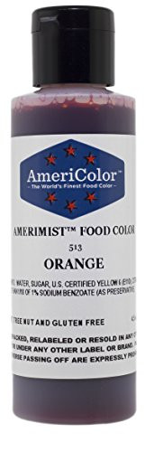AmeriColor AmeriMist Orange Airbrush Food Color- 4.5 oz