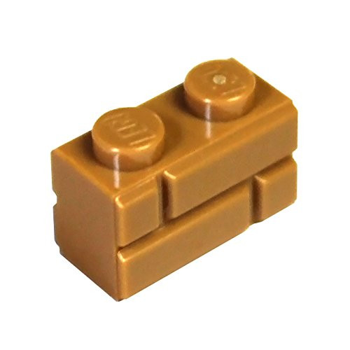 LEGO Parts and Pieces- Sand Orange -Medium Nougat- 1x2 Masonry Profile Brick x20