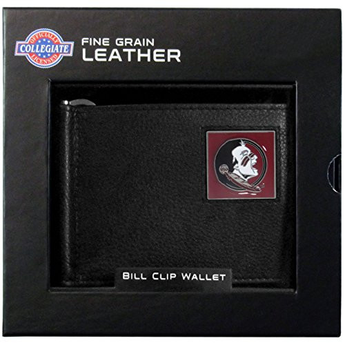 NCAA Siskiyou Sports Mens LSU Tigers Leather Bill Clip Wallet One Size Black
