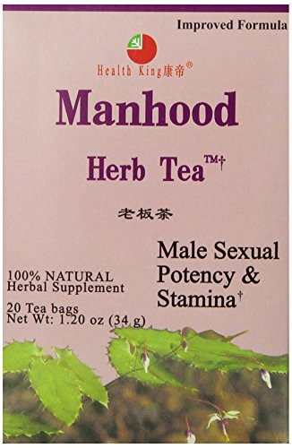 Health King Manhood Herb Tea- Teabags- 20 Count Box