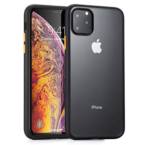 Fotrust iPhone 11 Pro Max Case-Shock-Absorption Bumper Cover- Anti-Scratch Crystal Clear Back-Slim Thin Protective Case Compatible Apple iPhone 11 Pro Max -6.5 inch- 2019 Release -Black-