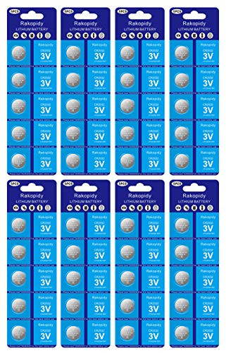 Rakopidy CR2032 Battery 3 Volt Lithium Coin Cell 2032 Batteries - 40 Count