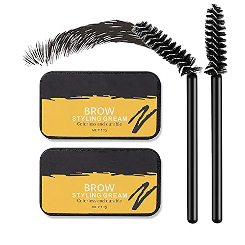 COOSA 2PCS Eyebrow Soap Kit-Brows Styling Soap-Long Lasting Waterproof Smudgeproof-3D Feathery Brows Makeup Balm for Natural Brows -A-
