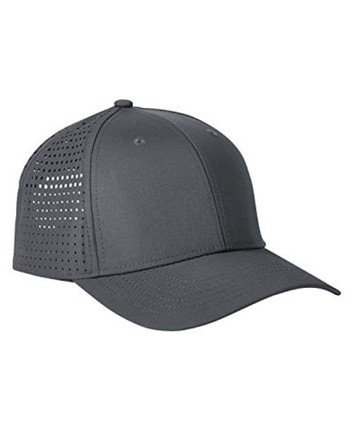 Big Accessories Performance Perforated Cap- Charcoal- One Size