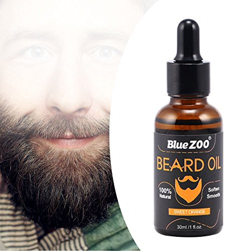 Beard Oil- 30ml All Natural Bread Growth Moisturizing Smoothing Oil Conditioner Beard Shaping Oil Mustache Men's Facial Care Set -sweet orange-
