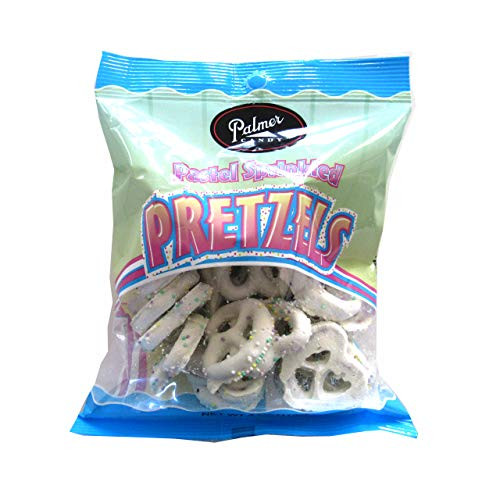 Palmer -1 bag- Easter Pastel Sprinkled Pretzels - 4 oz / 113 g Palmer -1 bag- Easter Pastel Sprinkled Pretzels - 4 oz / 113 g