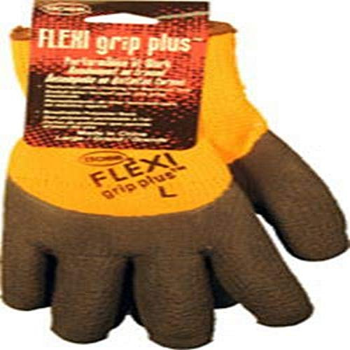 BOSS 7842L Flexi Grip Plus High-Vis Latex Palm Glove- Large- Orange