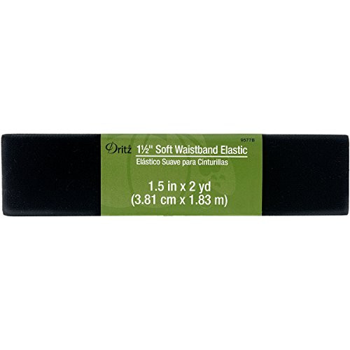 Dritz Notions 1 1/2inch Black Elastic Soft Waistband