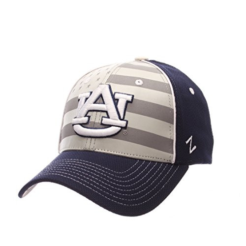 NCAA Zephyr Auburn Tigers Mens Americana ZH Hat- X-Large- Silver/Navy