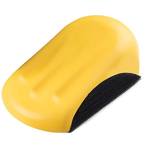 5 inch Mouse Hand Sanding Pad- Premium Hook and Loop Sanding Block- Hook Backing Plate for Woodworking- Furniture Restoration- Home and Automotive Body