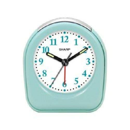 Sharp Quartz Analog Mint Ascending Alarm Clock Battery Operated from