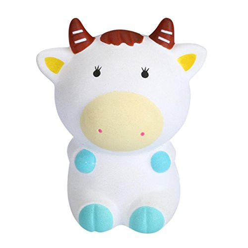Malbaba Kawaii Jumbo Squishies Yummy Cattle Cake Slow Rising Squeeze Stress Reliever Charm Toy Gift for Kids and Adults
