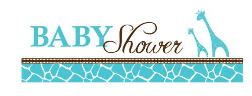 Creative Converting Baby Shower Wild Safari Blue Giant Party Banner, 60-Inch