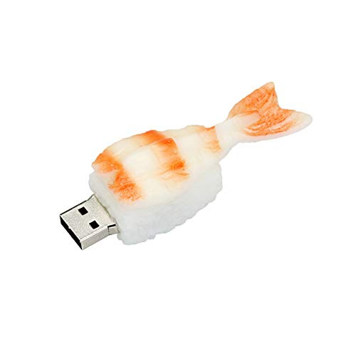 16GB USB Flash Drive Data Storag Device - Lovely Memory Stick Jump Drive - Shrimp Sushi Shape Pendrive for Family Friends Colleague - Civetman