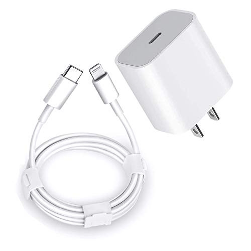 iPhone 12 Charger- USB C Fast Charger- 20W PD USB C Wall Charger with 3FT Type C to Lightning Cable Compatible with iPhone 12/12 Mini/12Pro/12 Pro Max/11/11Pro/11 Pro Max/Xs Max/XR/X More