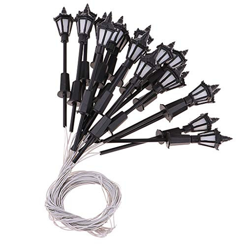 Bonarty 20PCS 70mm Model Railway Antique Lamp Garden Street Light HO OO TT Scale 1-100 New