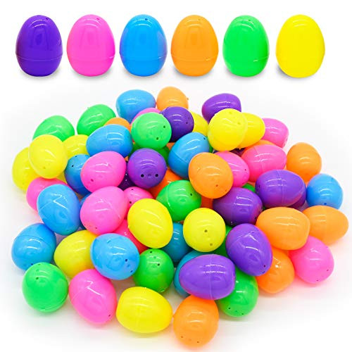 Kissdram 66 Pieces 2.41inch Easter Eggs for Filling Specific Treats- Easter Theme Party Favor- Easter Eggs Hunt- Basket Stuffers Filler- Classroom Prize Supplies