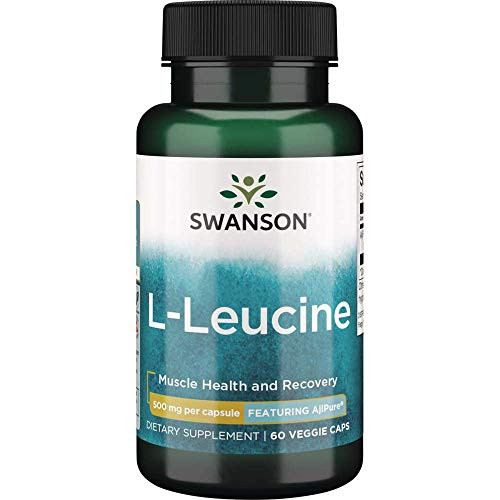 Swanson Amino Acid Ajipure L-Leucine Pharmaceutical Grade 500 Milligrams 60 Veg Capsules