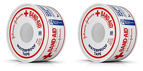 Johnson and Johnson First Aid Waterproof Tape -1-Inch x 10-Yards- -Pack of 2- Johnson and Johnson First Aid Waterproof Tape -1-Inch x 10-Yards- -Pack of 2-