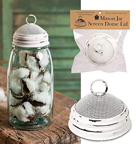 ctwh Mason Jar Screen Dome Lid - White
