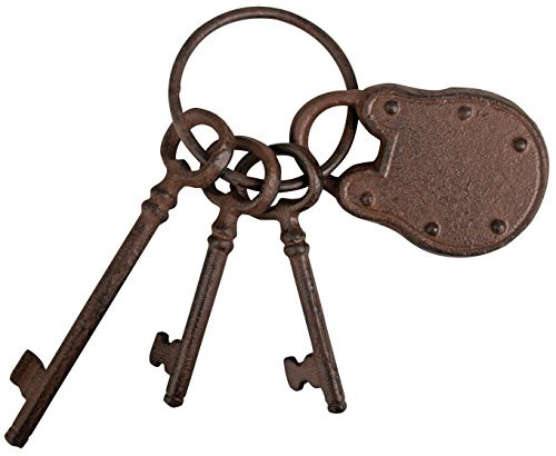 Esschert Design Cast Iron Key Ring with Lock
