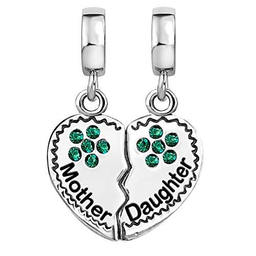JMQJewelry Heart Clover Mother Mom Daughter Love August Birthstone Birthday May Green Charms Beads For Bracelets Valentines Day Thanksgiving Jewelry JMQJewelry Heart Clover Mother Mom Daughter Love August Birthstone Birthday May Green Charms Beads For Bracelets Valentines Day Thanksgiving Jewelry