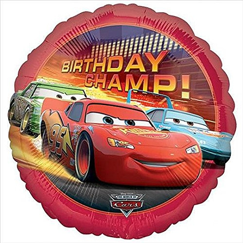 Anagram 17799 Cars Birthday Champ Foil Balloon 18" Multicolored