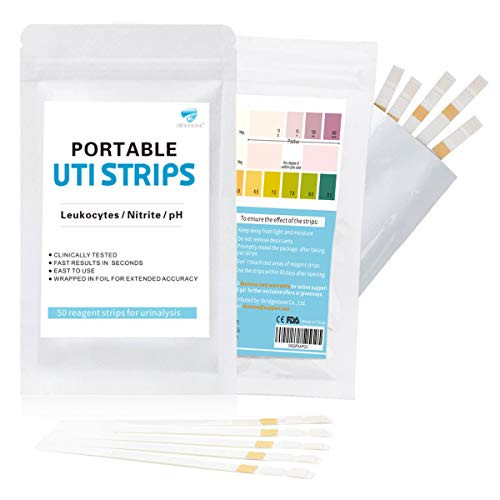 iBstone Urinary Tract Infection Test Strips- 3-in-1 UTI Test Strips for Leukocytes- Nitrite and PH Test | Foil-Wrapped for Extended Lifetime | 50 Strips