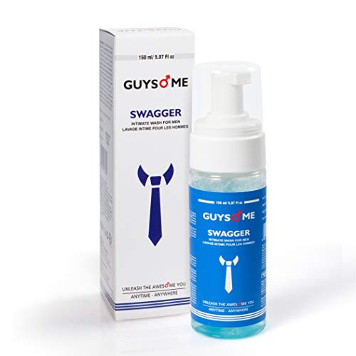 GUYSOME Intimate FOAM Wash for Men- Daily Hygiene Wash for Male Genital Area Care- pH Balance for Sensitive Skin -SWAGGER-