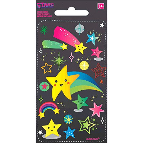 Amscan Stars Party Jumbo Sticker Favors- Multicolor