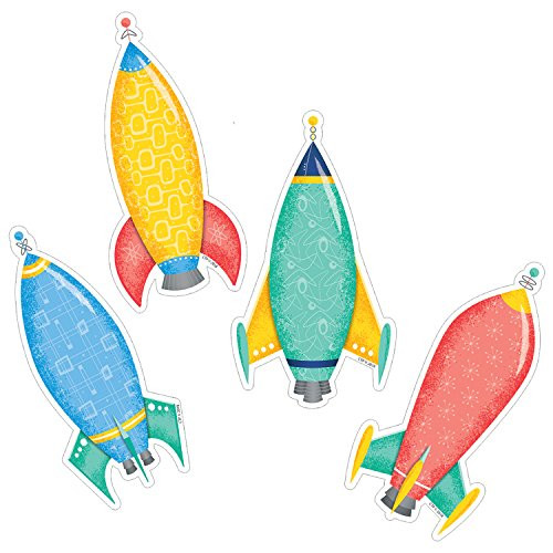 Creative Teaching Press Mid Century Mod Rockets 6" Cut-Outs (8224)