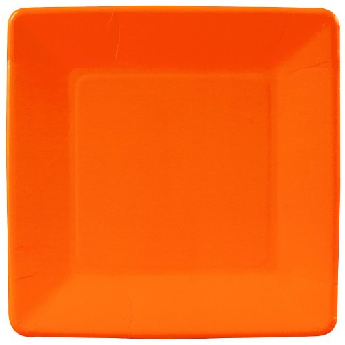 Creative Converting - Sunkissed Orange -Orange- Square Dinner Plates