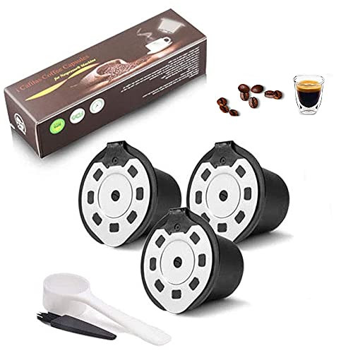 Reusable Capsules Refillable Coffee Capsule Filter Compatible With Nespresso coffee machines with Coffee Spoon brush