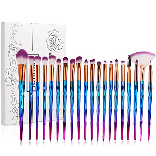 LDYS Makeup Brush 20pcs Foundation Eyeshadow Foundation Premium Synthetic Foundation Blush Concealer Liquid Eyeshadow Makeup Brush -Rose Gold- -Blue- LDYS Makeup Brush 20pcs Foundation Eyeshadow Foundation Premium Synthetic Foundation Blush Concealer Liquid Eyeshadow Makeup Brush -Rose Gold- -Blue-