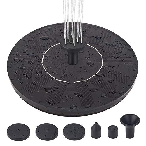 Topico Solar Fountain Pump 1.4W Upgraded Submersible Solar Water Fountain Panel Kit-Free Standing Solar Powered Water Fountain Pump for Bird Bath Garden Pond Pool Outdoor