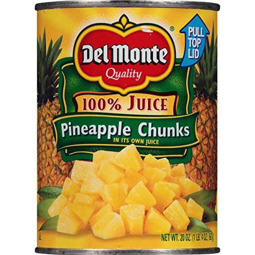 Del Monte Canned Pineapple Chunks in Fresh Pineapple Juice- 20 Ounce
