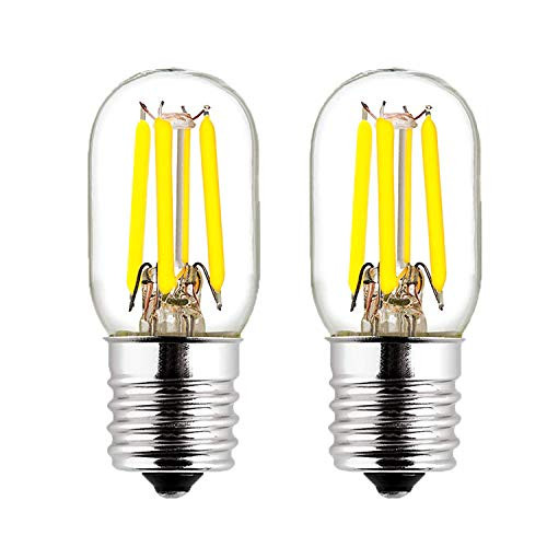 E17 Filament LED Bulbs - Attaljus E17 Microwave Oven Appliance Light Bulb- 4W -30W Halogen Bulb Equivalent-- 350LM Daylight White 6000K- Dimmable Corn Bulbs for Over The Counter Range Hood- Pack of 2