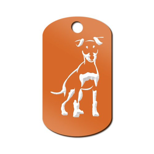 Mister Petlife Got Miniature Pinscher Engraved Keychain/GI Tag Min Pin Orange