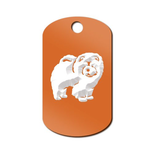 Mister Petlife Chow Chow Engraved Keychain/GI Tag Orange