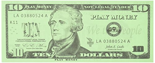 Learning Advantage, Play $10 Paper Bills - Set of 100